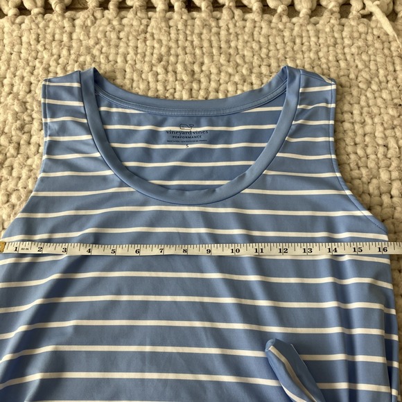 Vineyard Vines Performance Dress Womens Small Blue Athleisure Nautical Striped - Picture 8 of 10